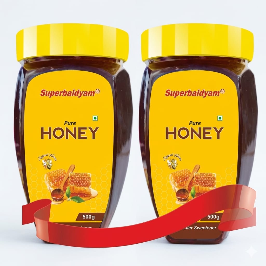 Superbaidyam Honey - 500g I 100% Natural & Pure I No Added Sugar I Healthier Sweetener I Rich in Antioxidants & Minerals I For Fitness & Health
