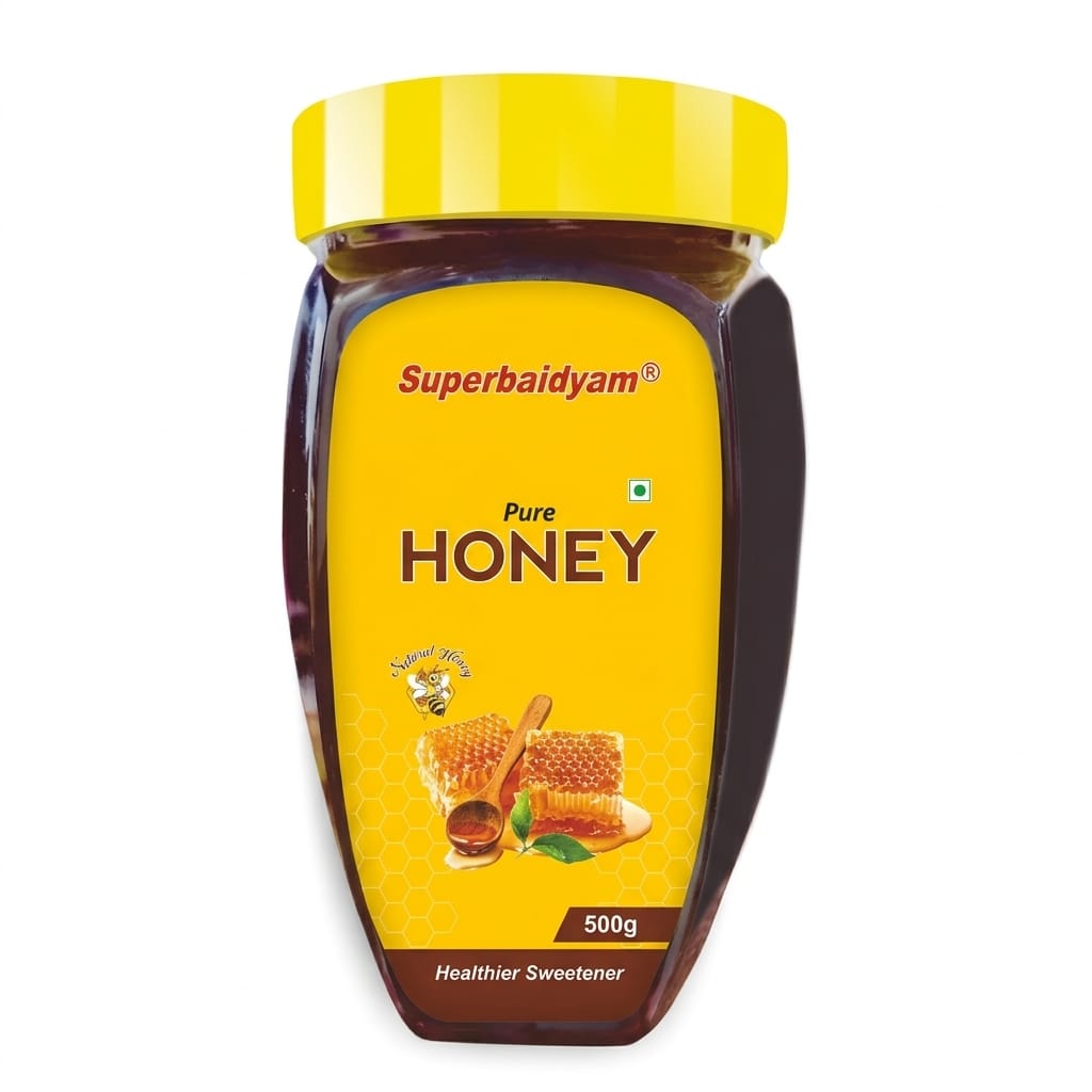 Superbaidyam Honey - 500g I 100% Natural & Pure I No Added Sugar I Healthier Sweetener I Rich in Antioxidants & Minerals I For Fitness & Health