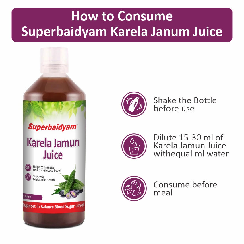 Karela Jamun Juice 1 L I Helps to Manage Healthy Glucose Level