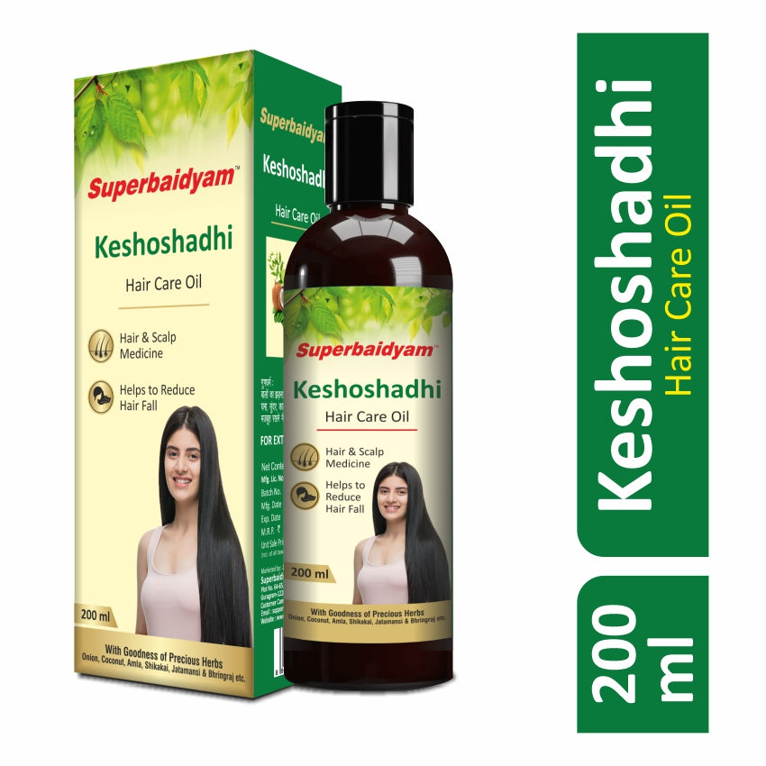 Keshoshadhi Hair Care Oil 200 ml I With Goodness of Onion, Coconut, Bhringraj, Jatamansi & Curry Leaves etc I Helps to Reduce Hair Fall I