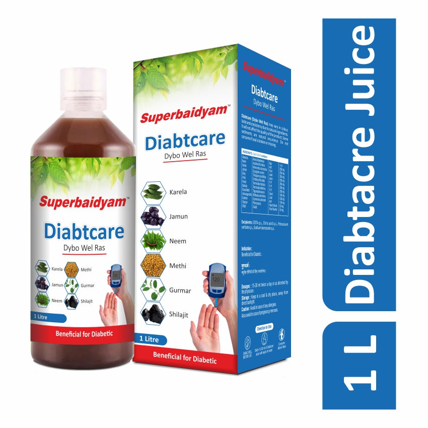 Diabtcare Juice 1 L I Neem Karela jamun with 10 More Herbs I Beneficial For Diabetic