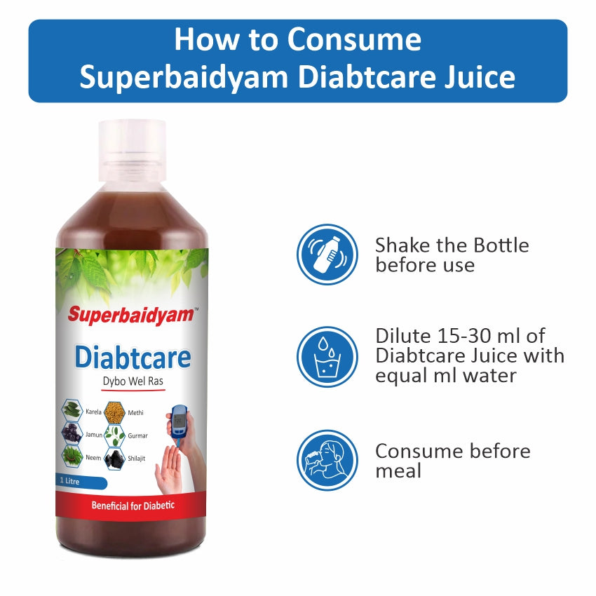 Diabtcare Juice 1 L I Neem Karela jamun with 10 More Herbs I Beneficial For Diabetic