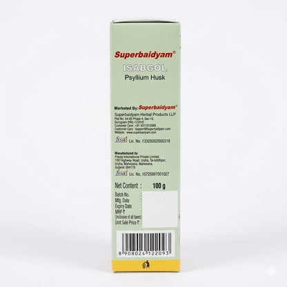 Isabgol Psyllium Husk 100g I 100% Natural I Rich Source of Natural Fiber To Relieve Constipation